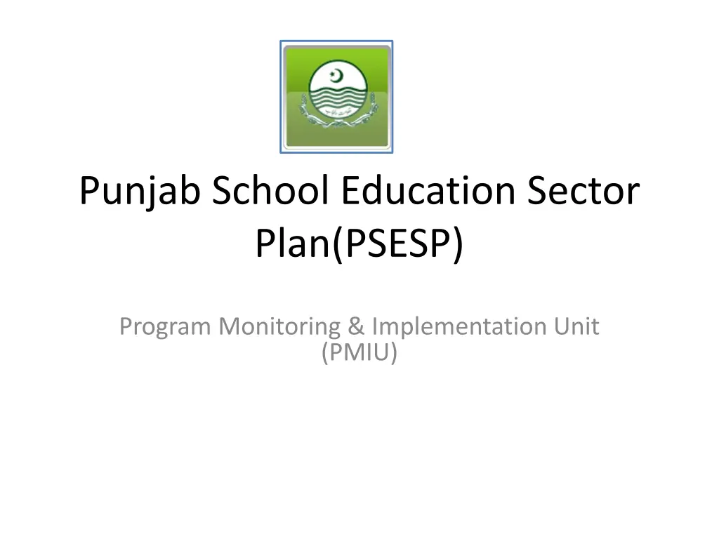 punjab school education sector plan psesp n.w