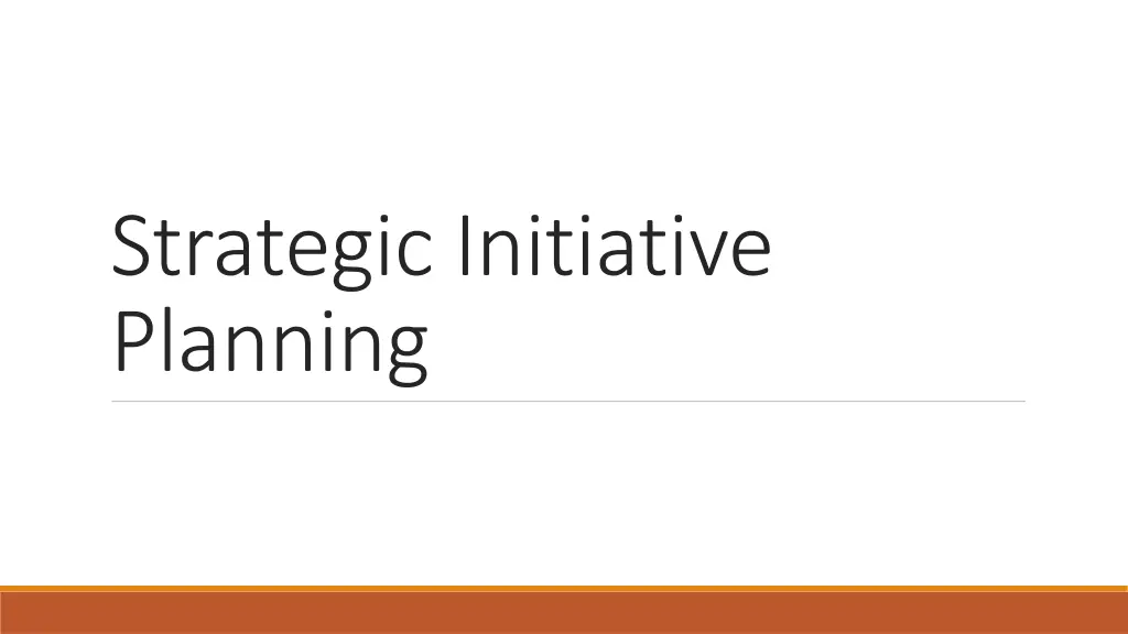 strategic initiative planning n.w