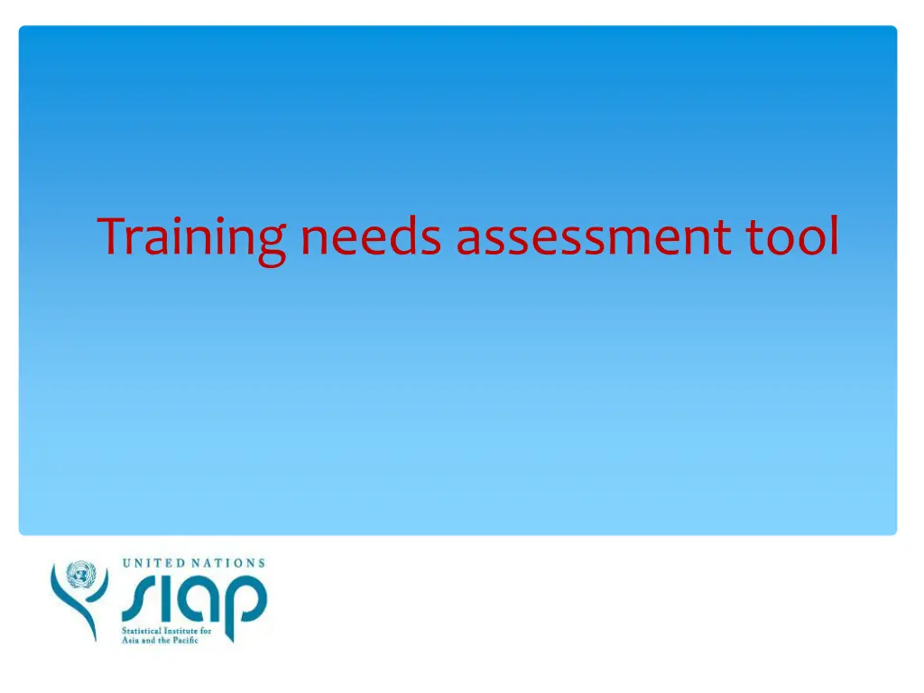 training needs assessment tool n.w