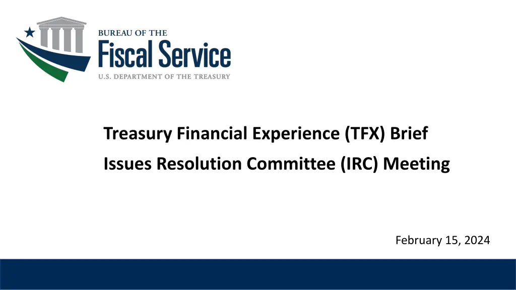 treasury financial experience tfx brief issues n.w