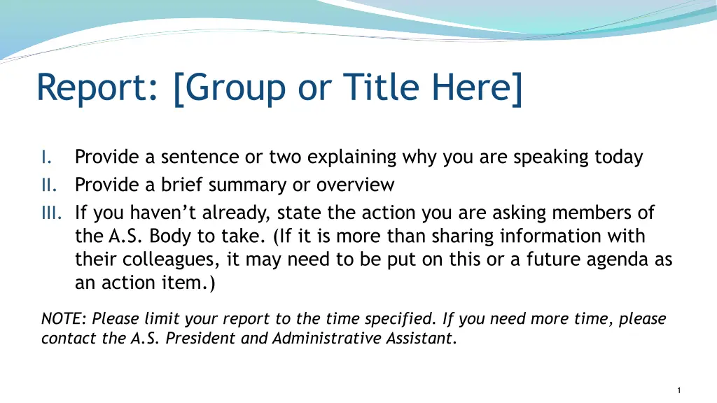 report group or title here n.w