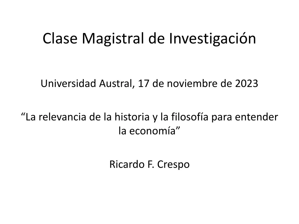 clase magistral de investigaci n n.w