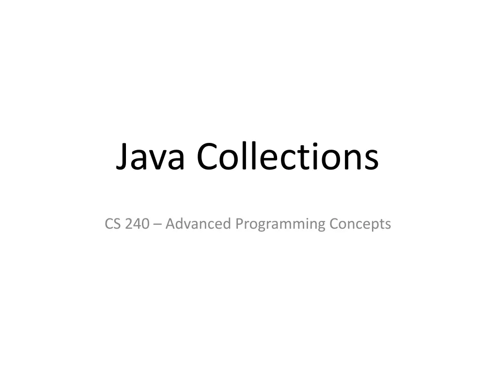 java collections n.w