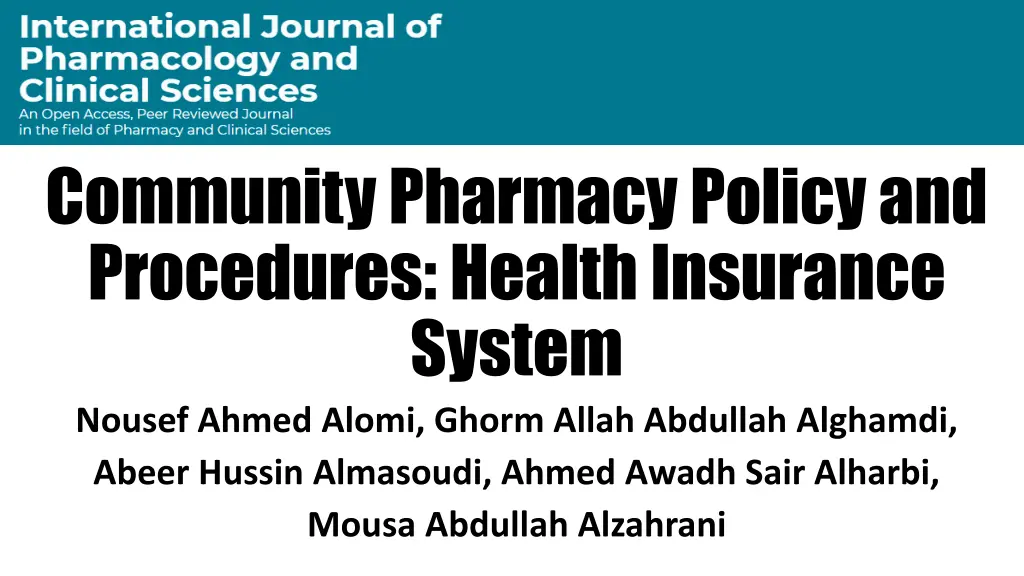 community pharmacy policy and procedures health n.w