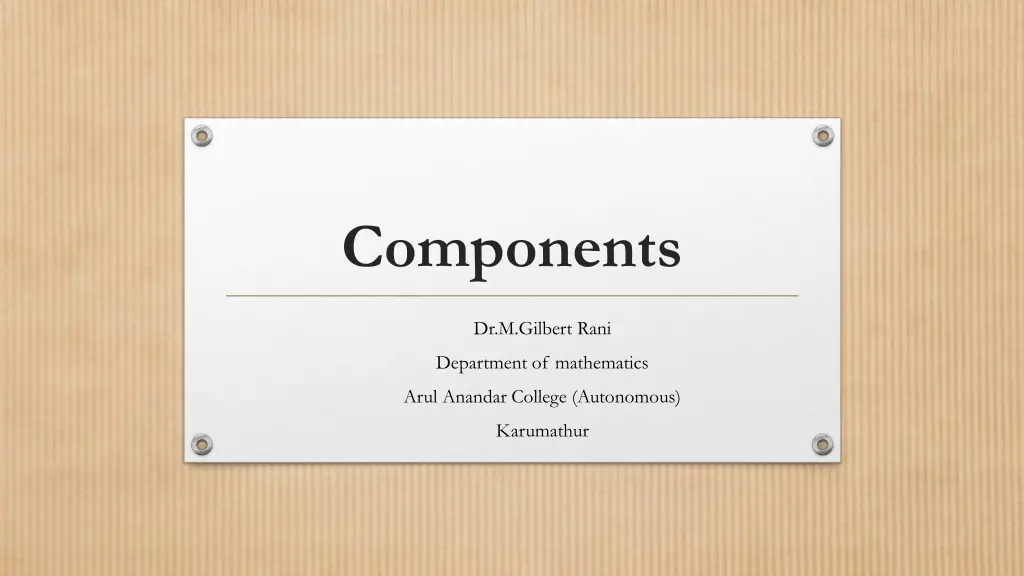 components n.w