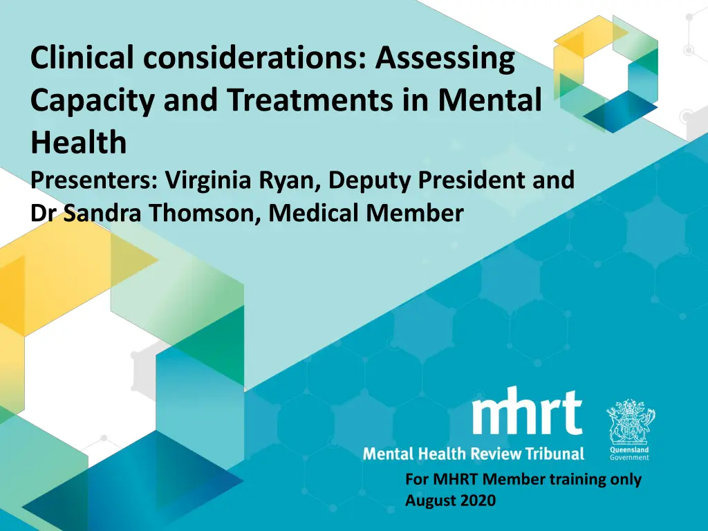 clinical considerations assessing capacity n.w