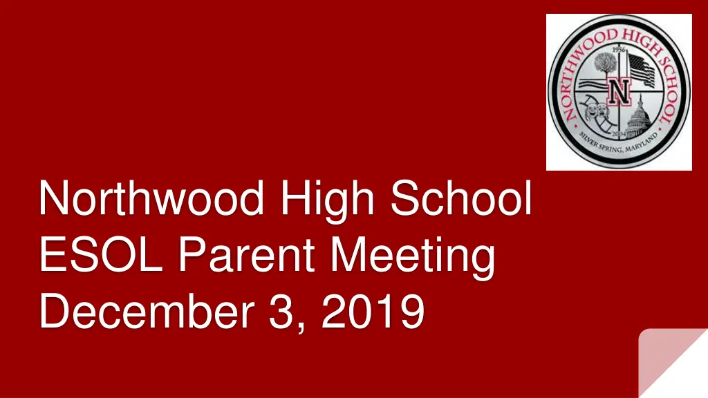 northwood high school esol parent meeting n.w