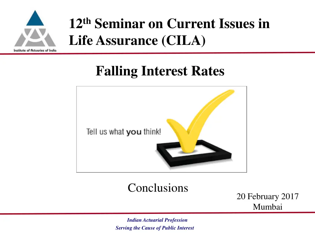 12 th seminar on current issues in life assurance n.w