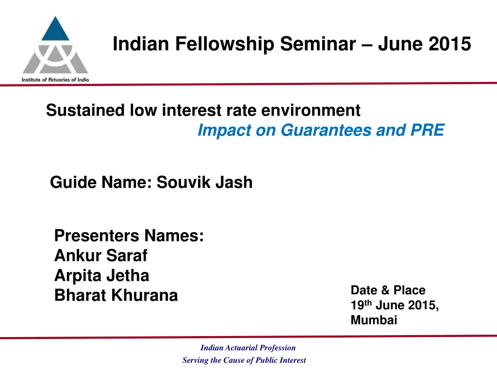indian fellowship seminar june 2015 n.w