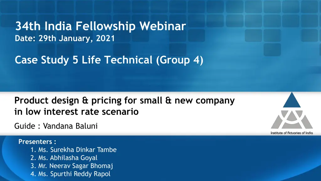 34th india fellowship webinar date 29th january n.w