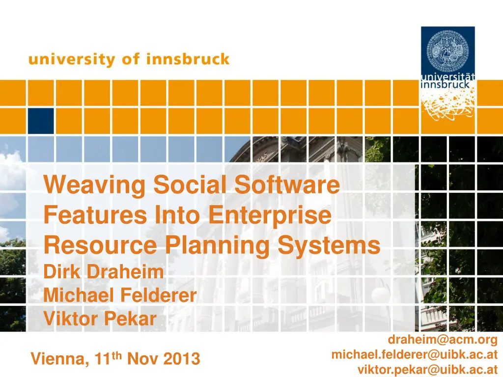 weaving social software features into enterprise n.w