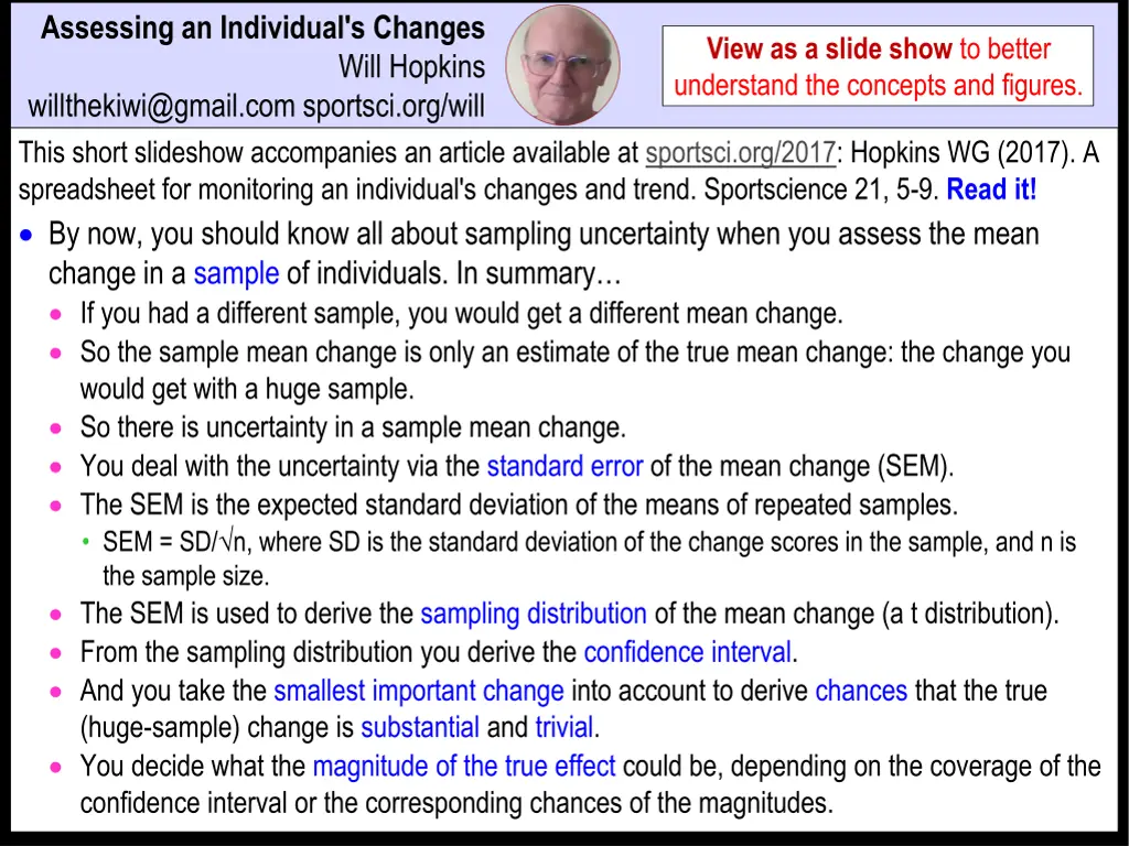 assessing an individual s changes n.w