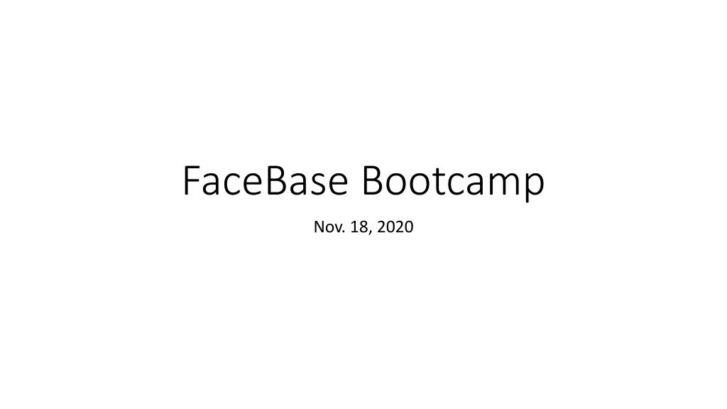 facebase bootcamp n.w