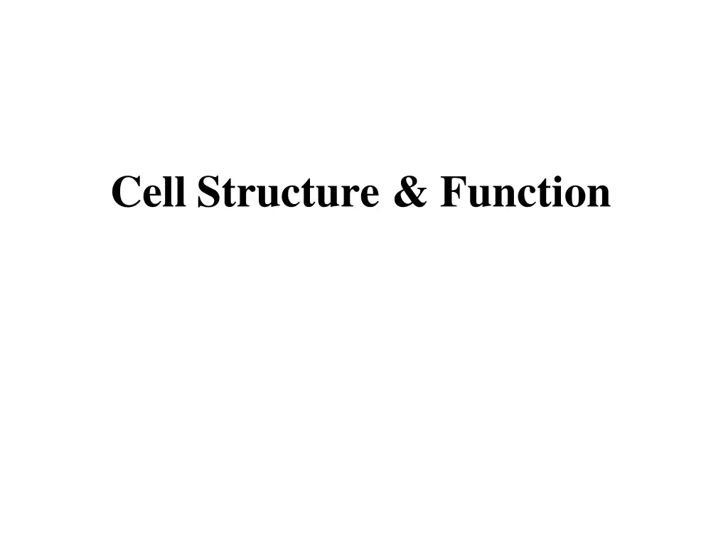 cell structure function n.w