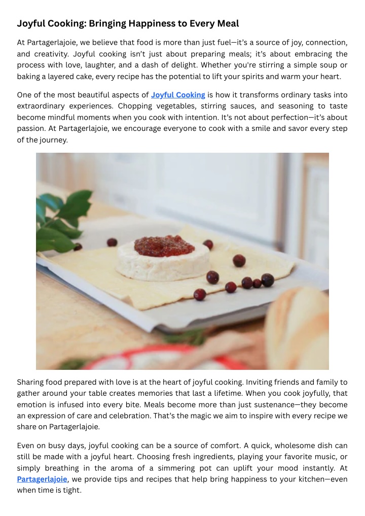 joyful cooking bringing happiness to every meal n.w