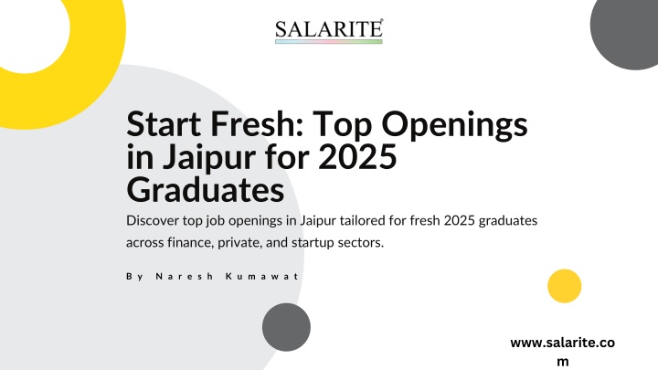 Start Fresh Top Openings in Jaipur for 2025 Graduates