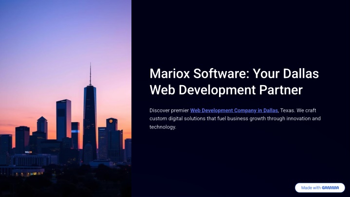 mariox software your dallas web development n.w
