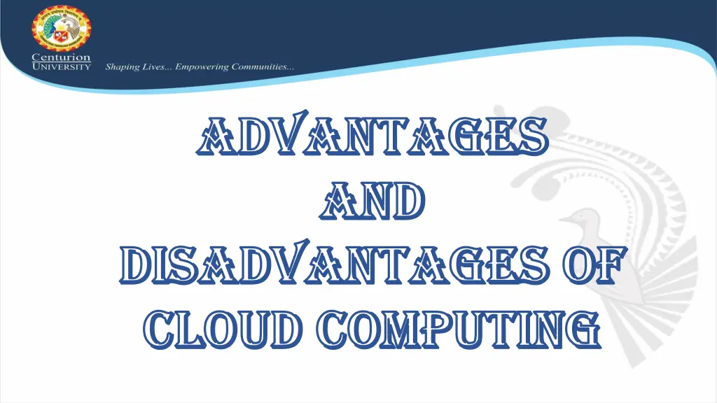 advantages advantages and and disadvantages n.w