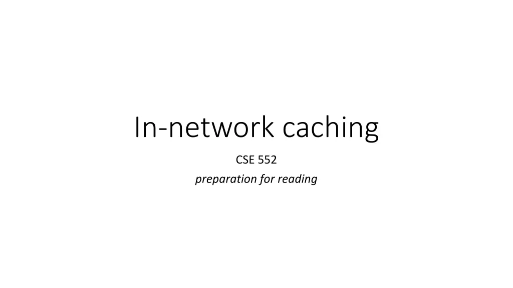 in network caching n.w