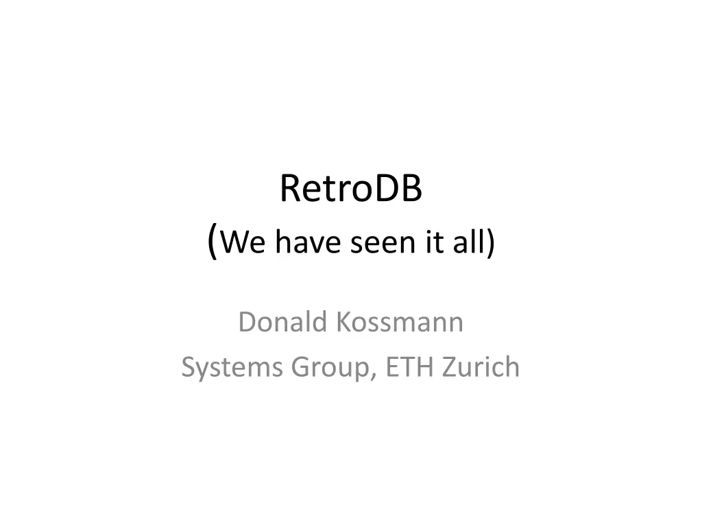 retrodb n.w
