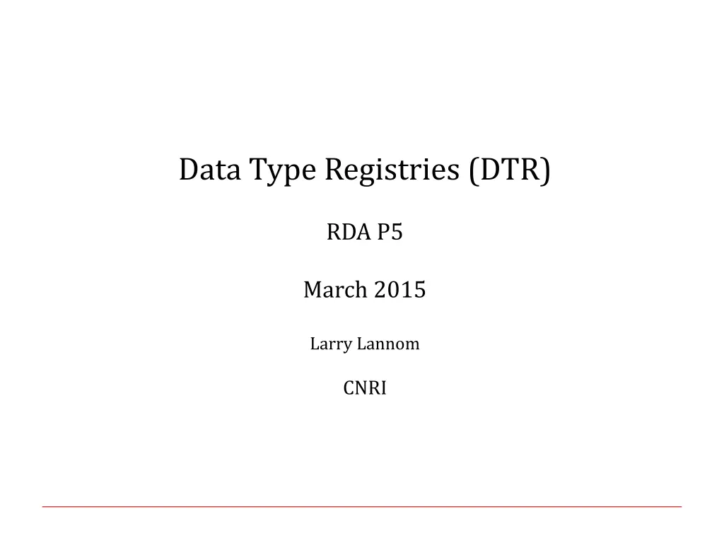 data type registries dtr n.w