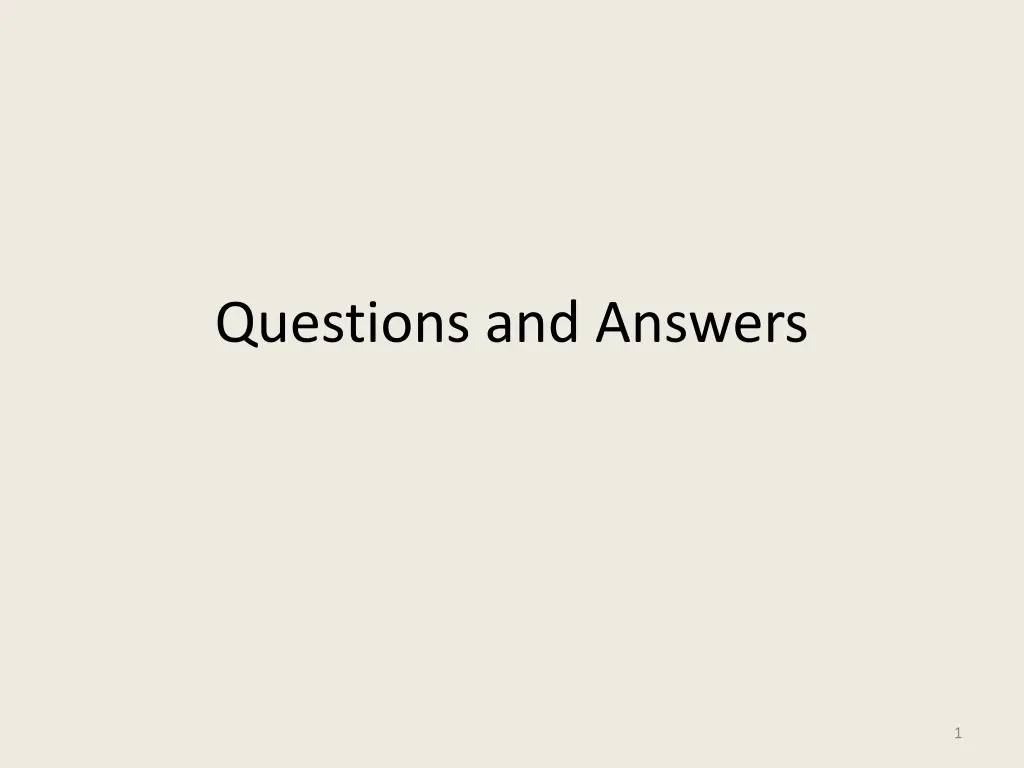 questions and answers n.w