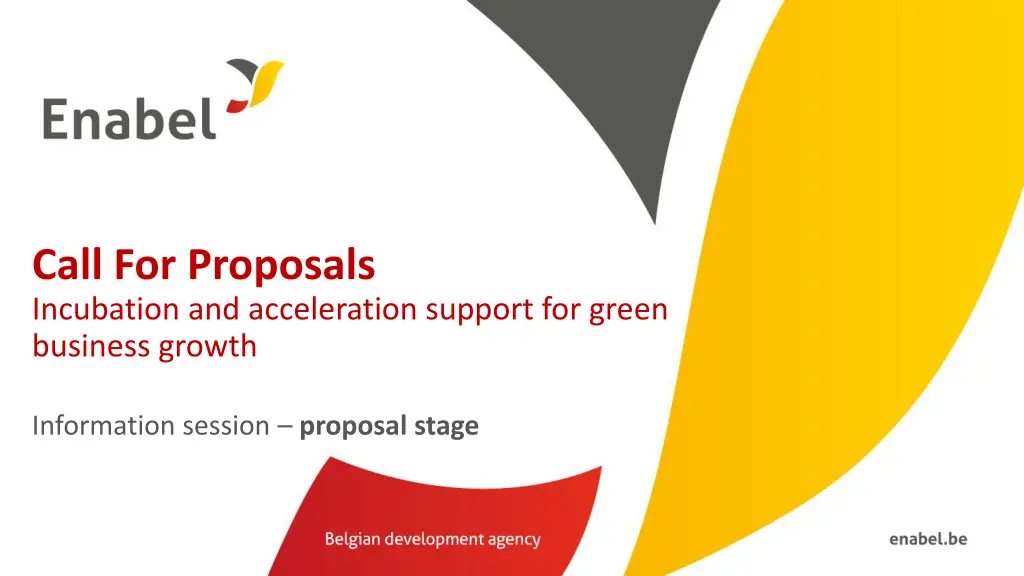 call for proposals incubation and acceleration n.w