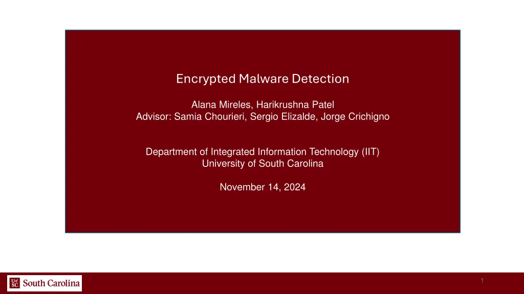 encrypted malware detection n.w