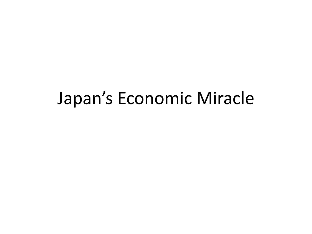 japan s economic miracle n.w