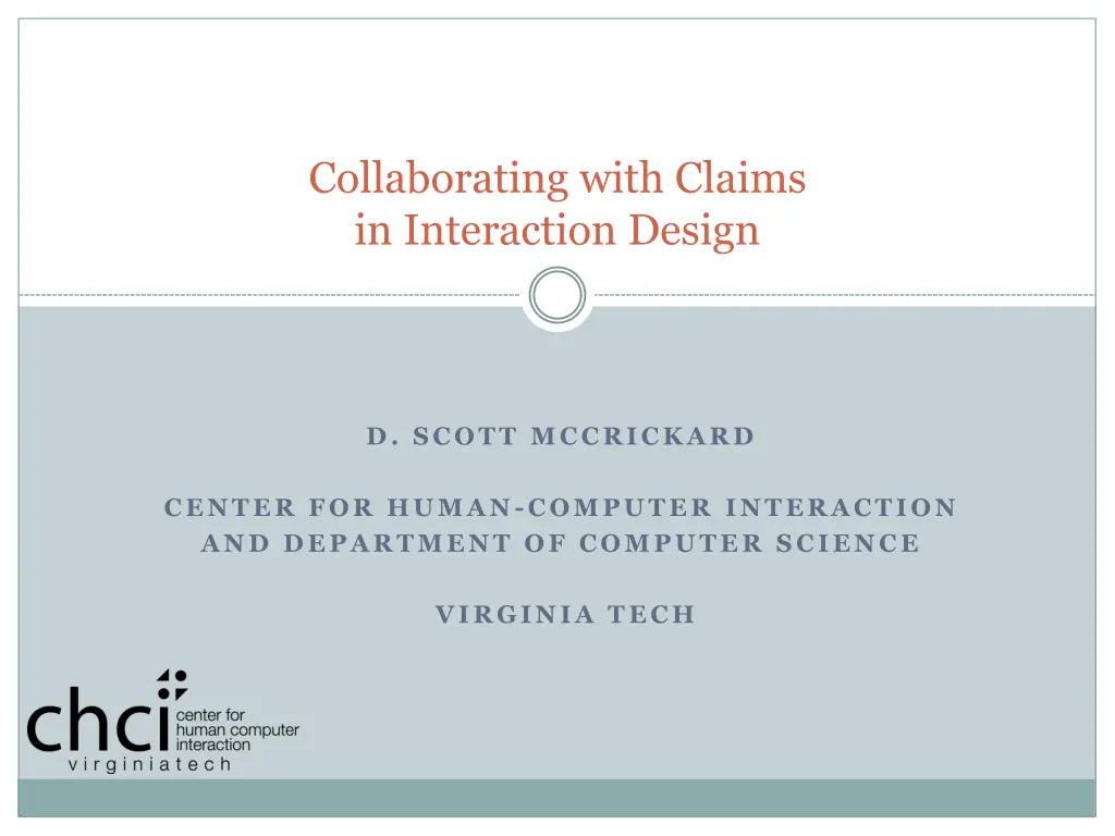 collaborating with claims in interaction design n.w
