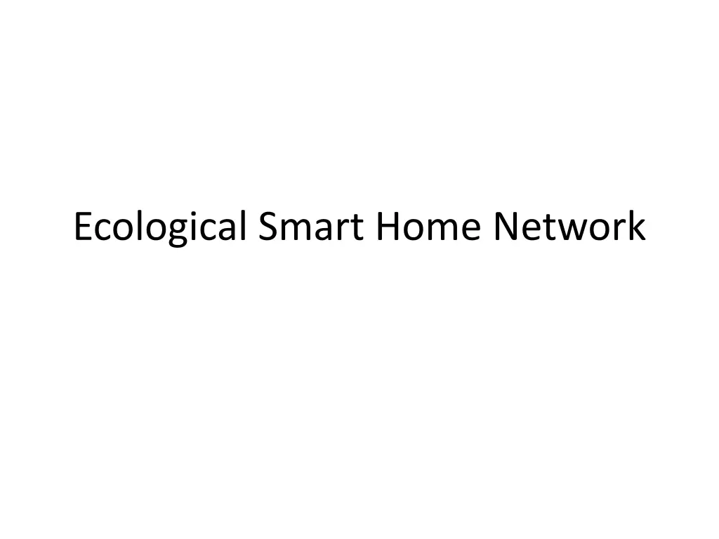 ecological smart home network n.w