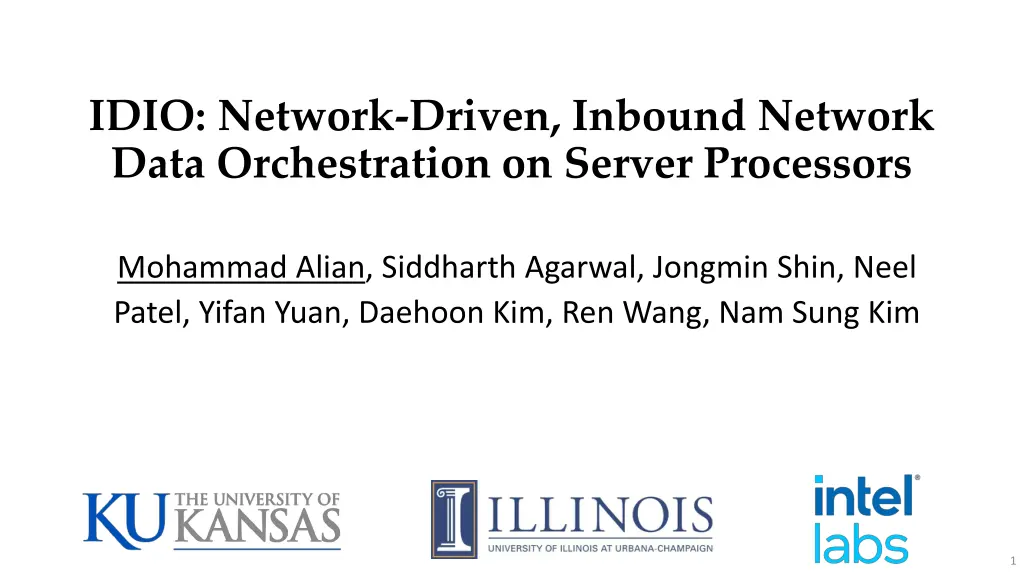 idio network driven inbound network data n.w