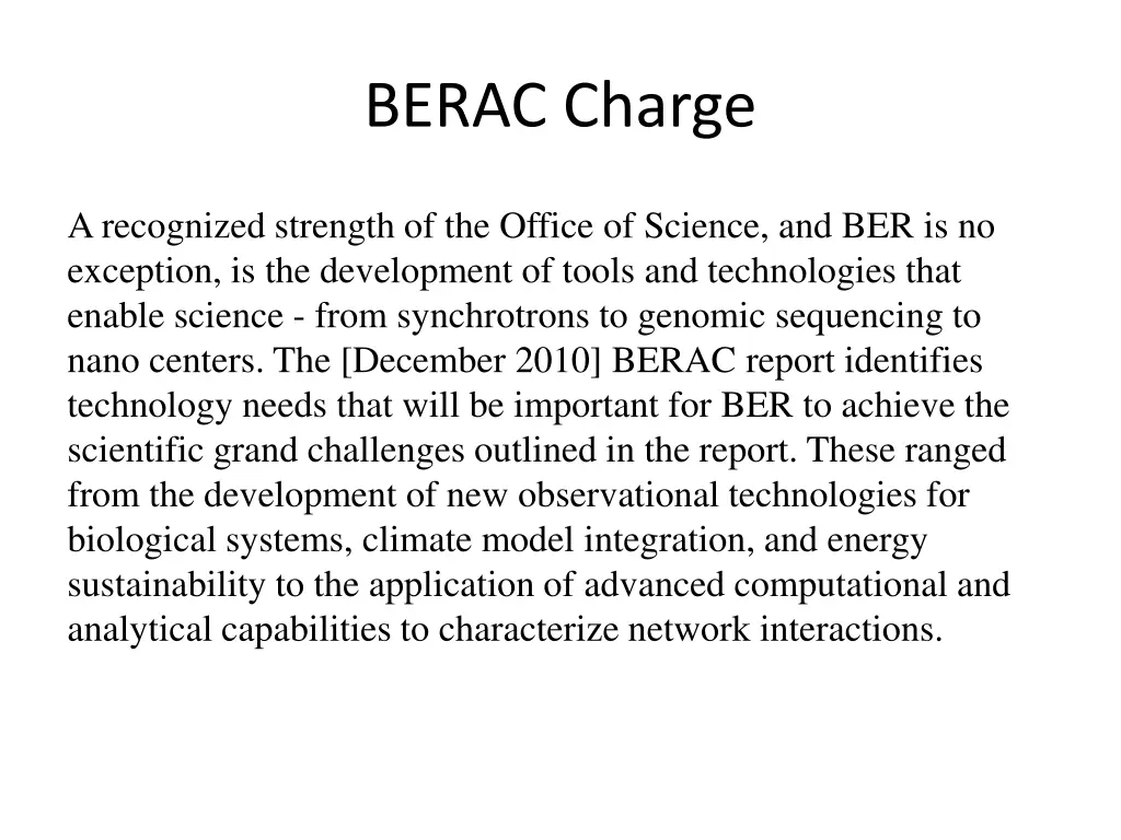 berac charge n.w