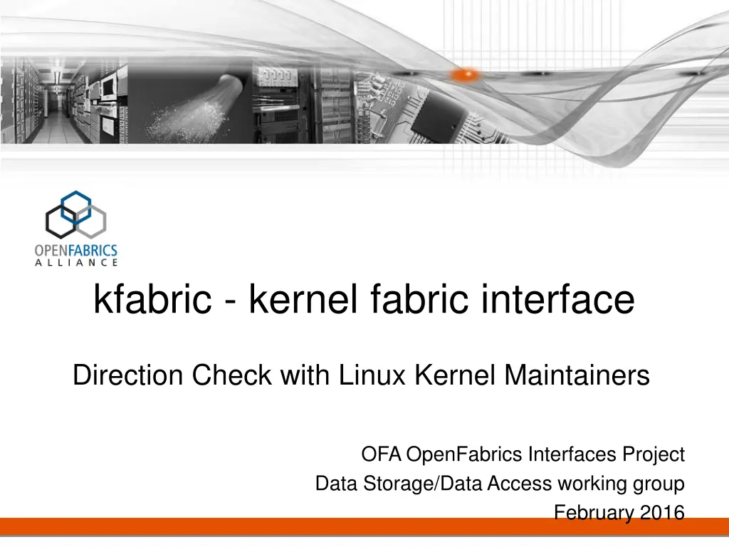 kfabric kernel fabric interface n.w