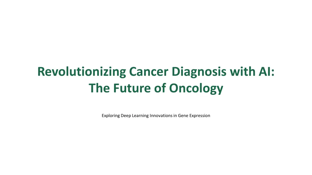 revolutionizing cancer diagnosis with n.w