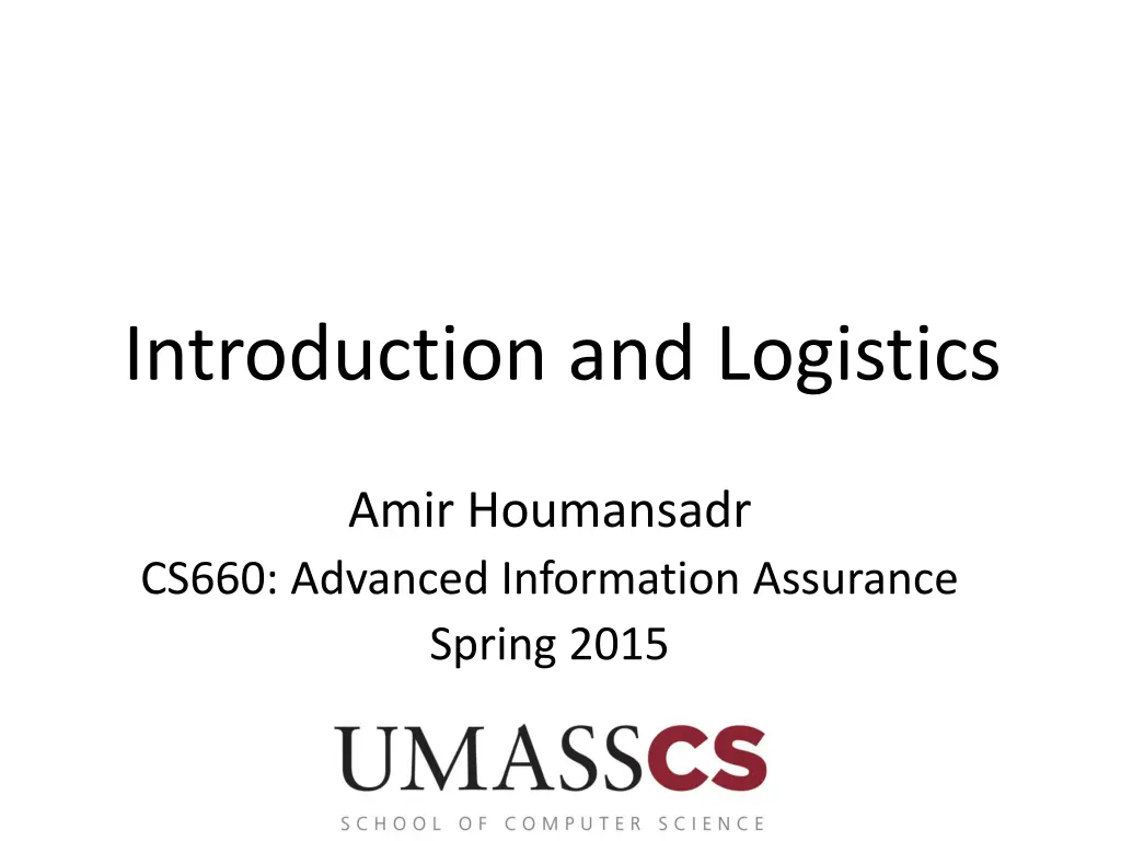 introduction and logistics n.w