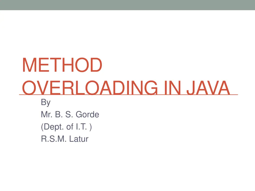 method overloading in java by mr b s gorde dept n.w
