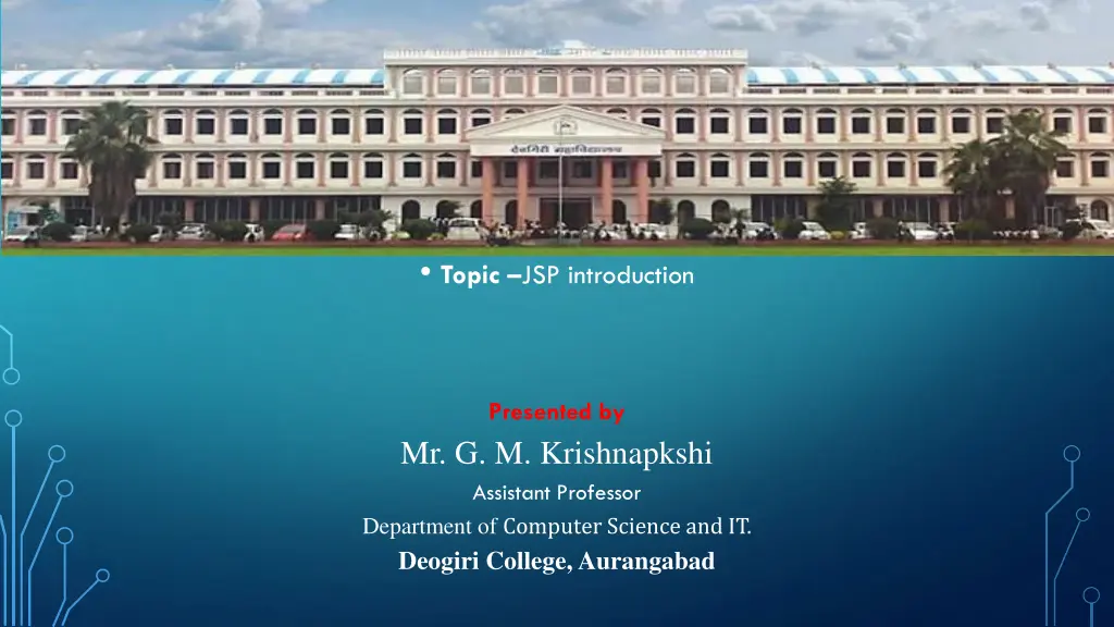 topic jsp introduction n.w