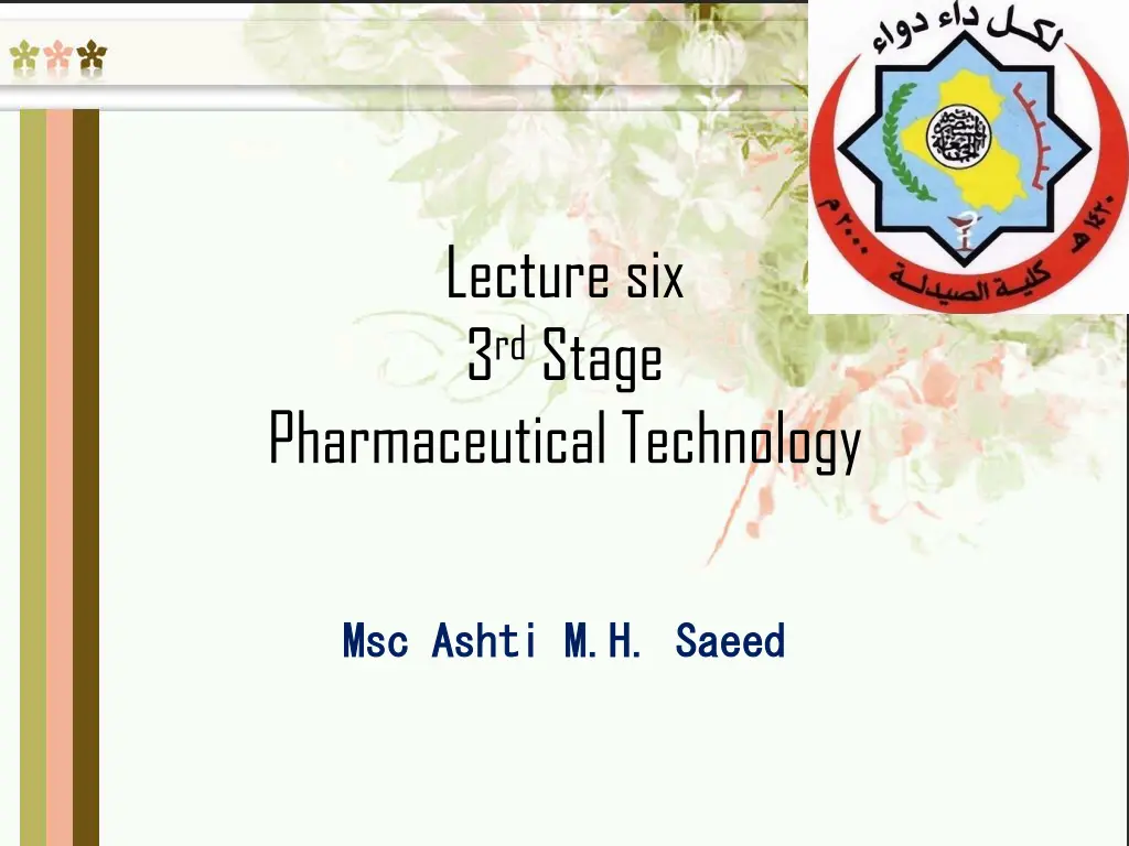lecture six 3 rd stage n.w