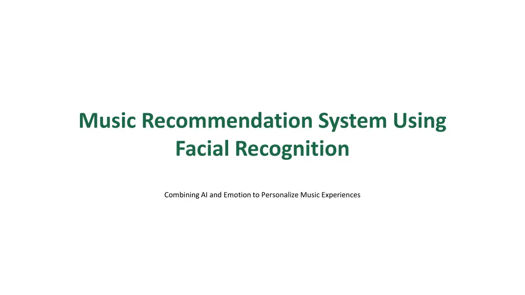 music recommendation system using facial n.w