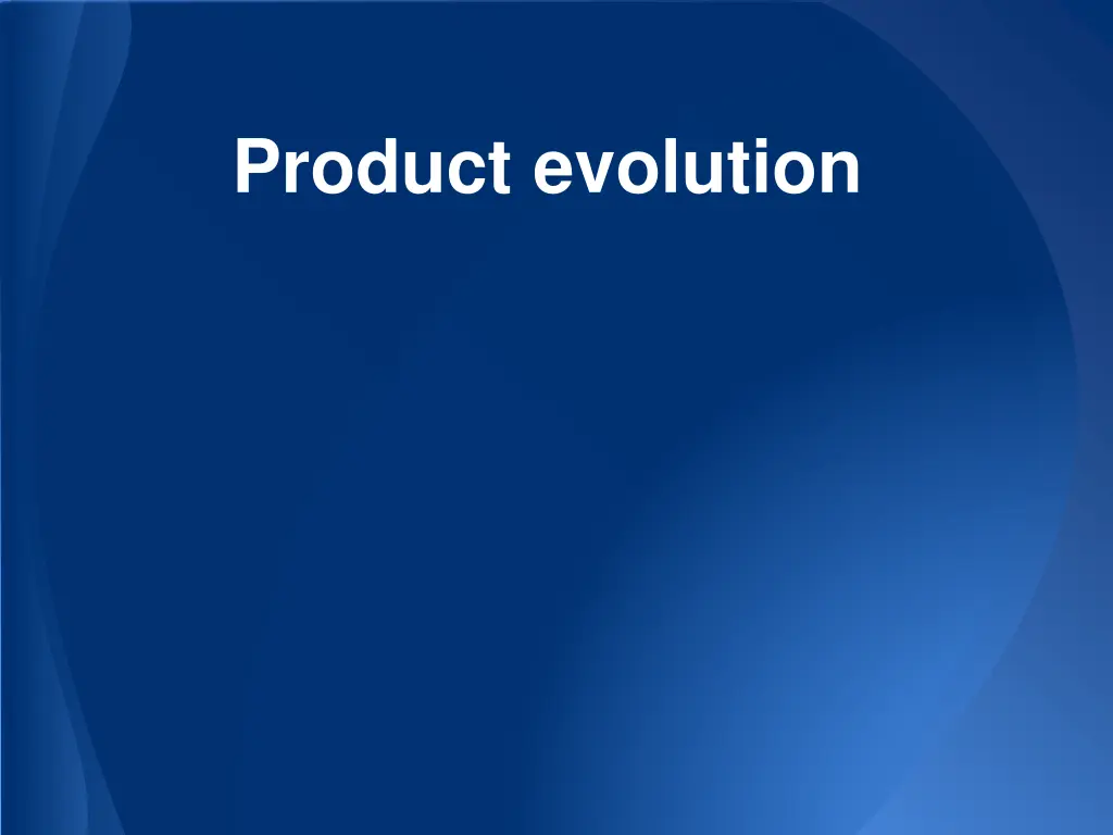 product evolution n.w