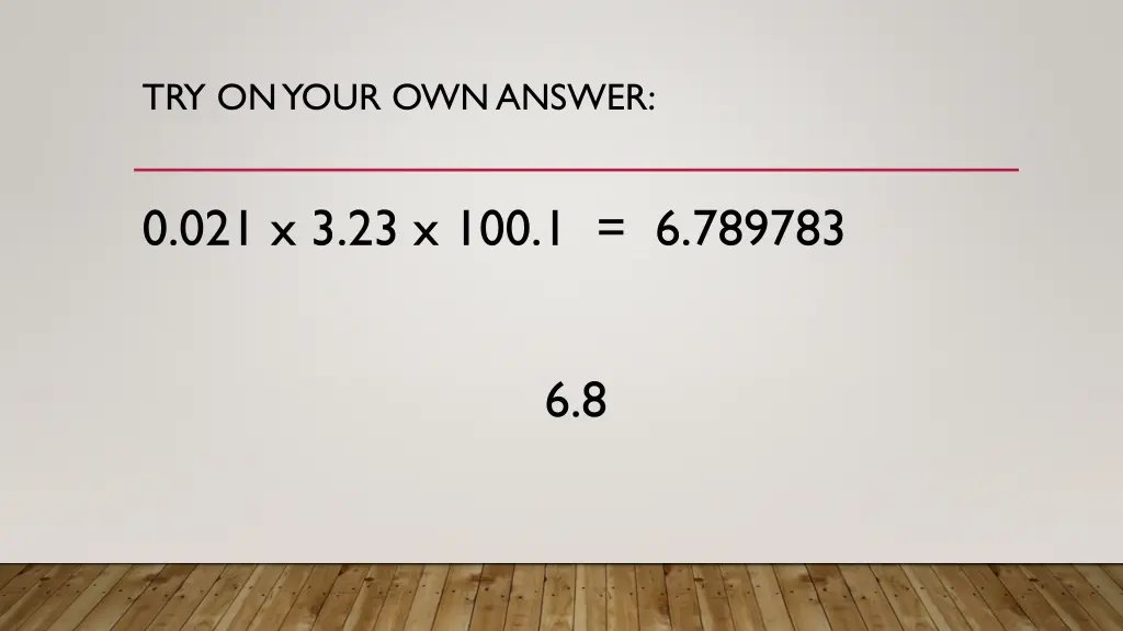 try on your own answer n.w