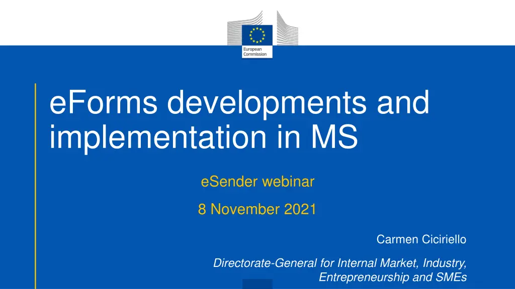 eforms developments and implementation in ms n.w