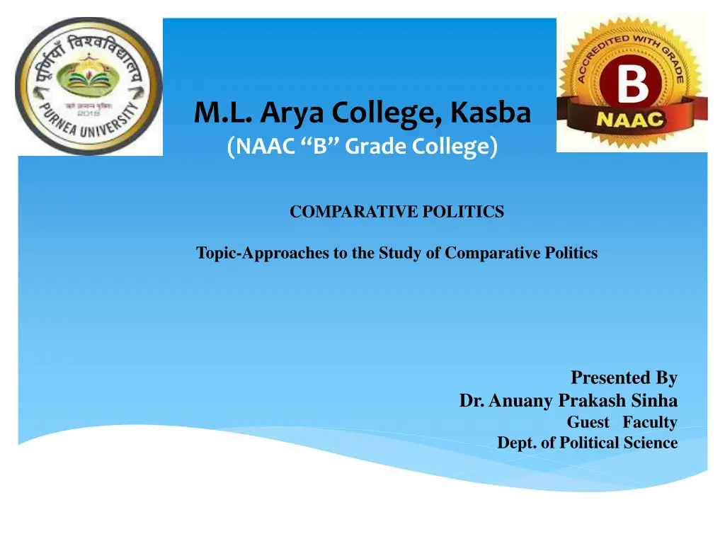 m l arya college kasba naac b grade college n.w