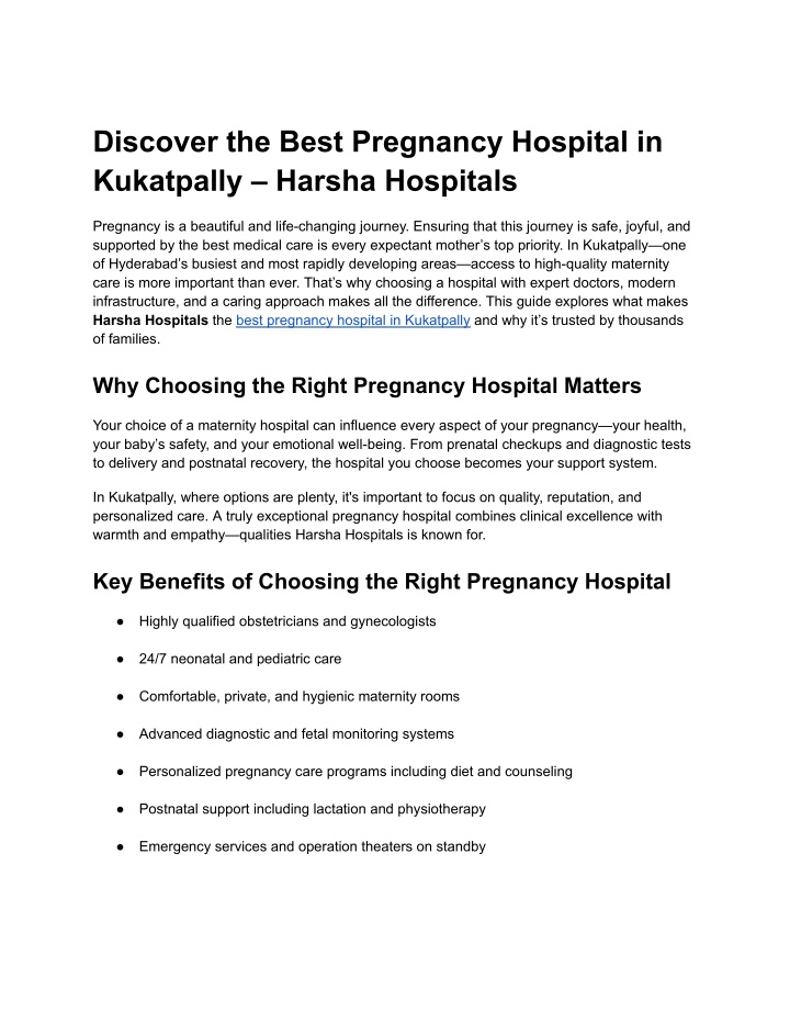 discover the best pregnancy hospital n.w