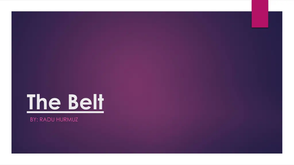 the belt by radu hurmuz n.w