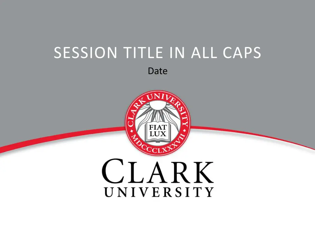 session title in all caps date n.w