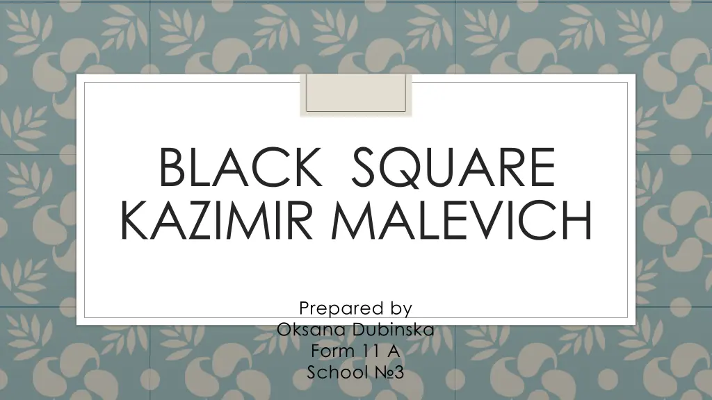 black square kazimir malevich n.w