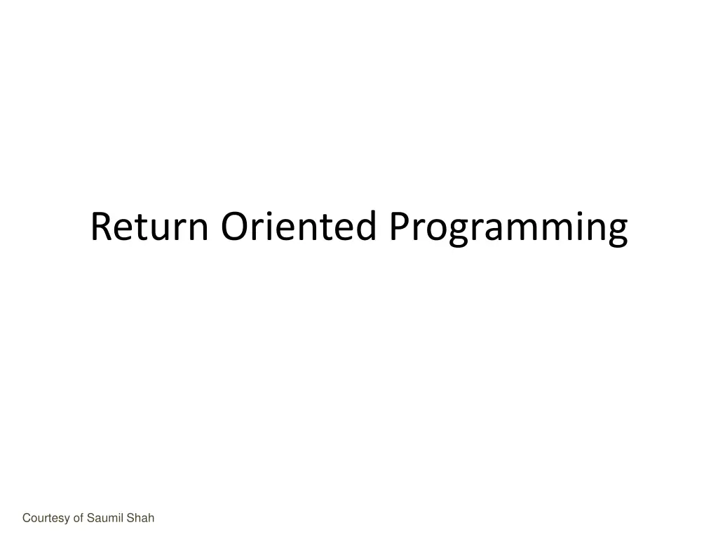 return oriented programming n.w