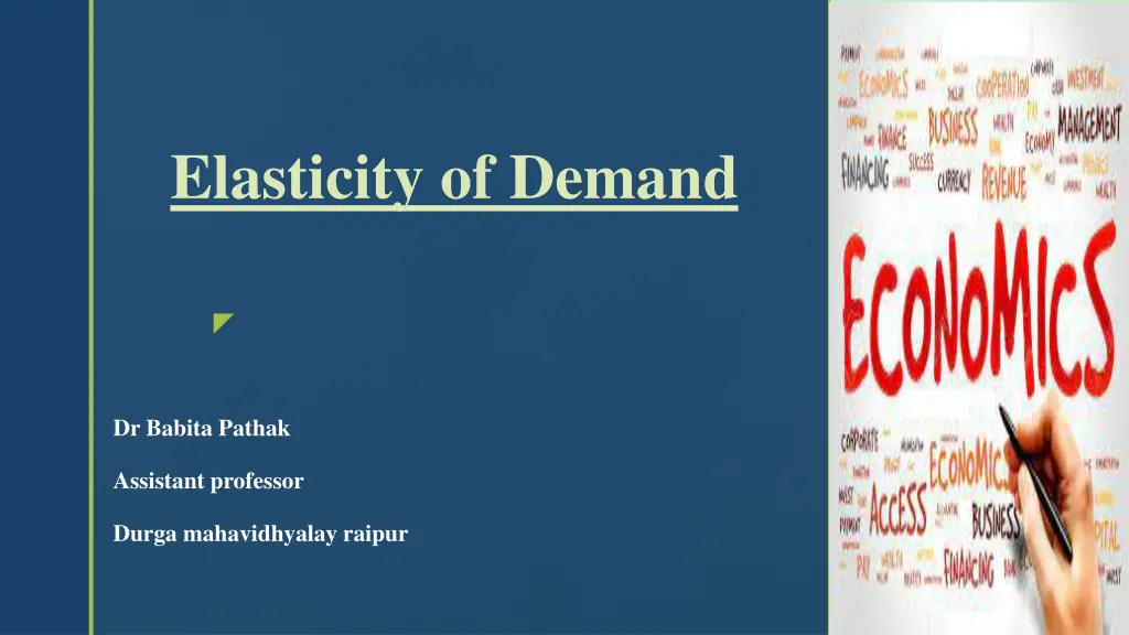 elasticity of demand n.w